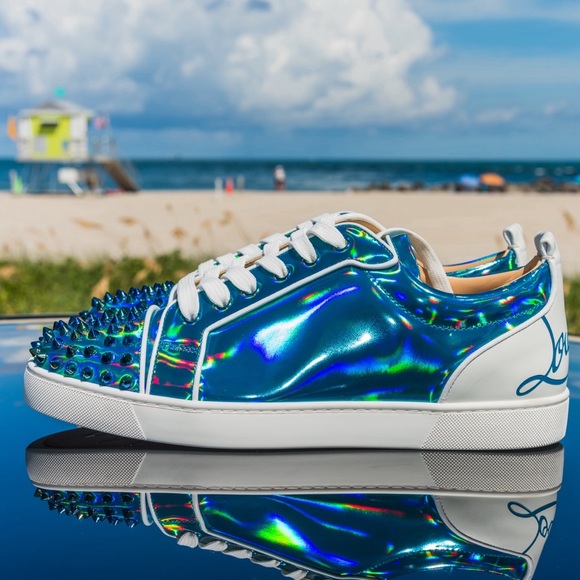 Christian Louboutin Louis junior spike vinyl low trainers - Picture 7 of 10